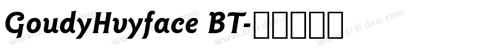 GoudyHvyface BT字体转换